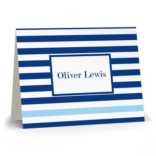 Striped Folded Note Cards